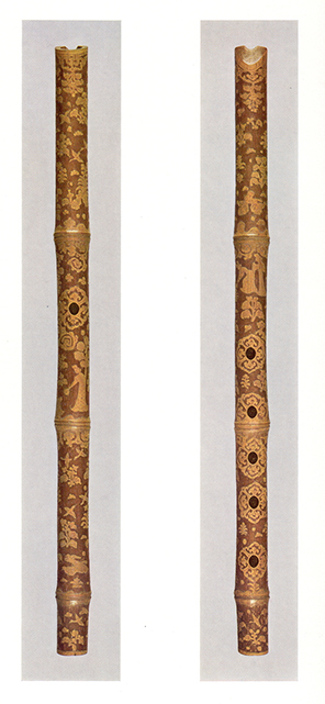 Figure 2: 8th century <I>shakuhachi</I> from the Shoso-in collection in Nara.